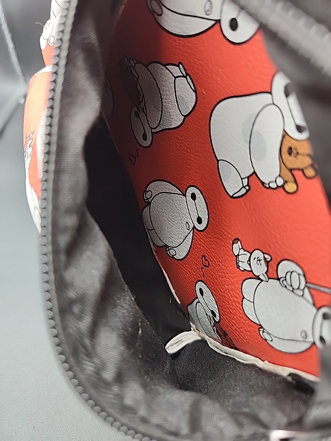 Loungefly Big Hero 6 Baymax All Over Mini Backpack Disney Red Some Wear See Pics