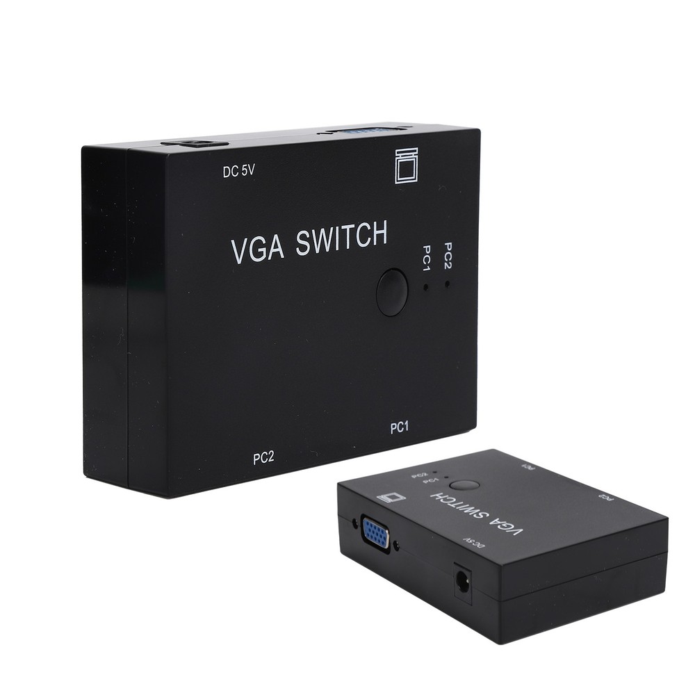2 Input 1 Output VGA Switcher Efficient Video Conversion For Home/Office ABS