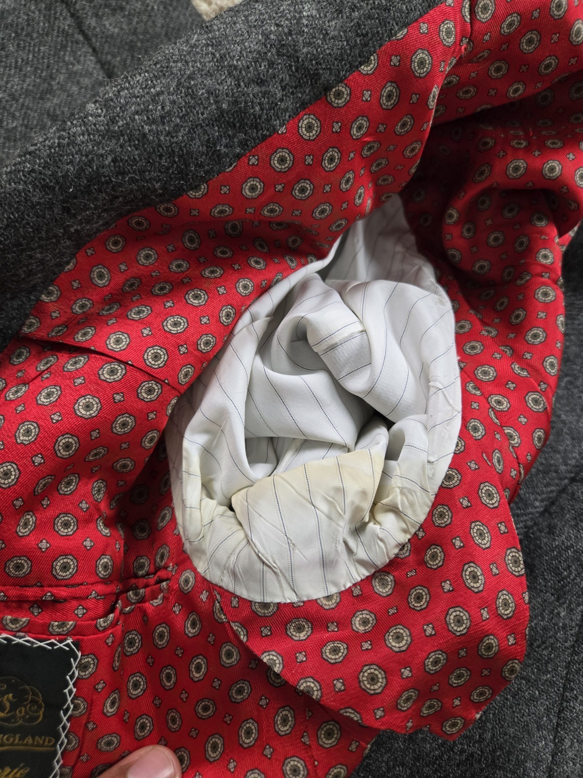 Vintage Carroll & Co Chester Barrie Blazer Jacket Mens 40 S Gray Tweed England