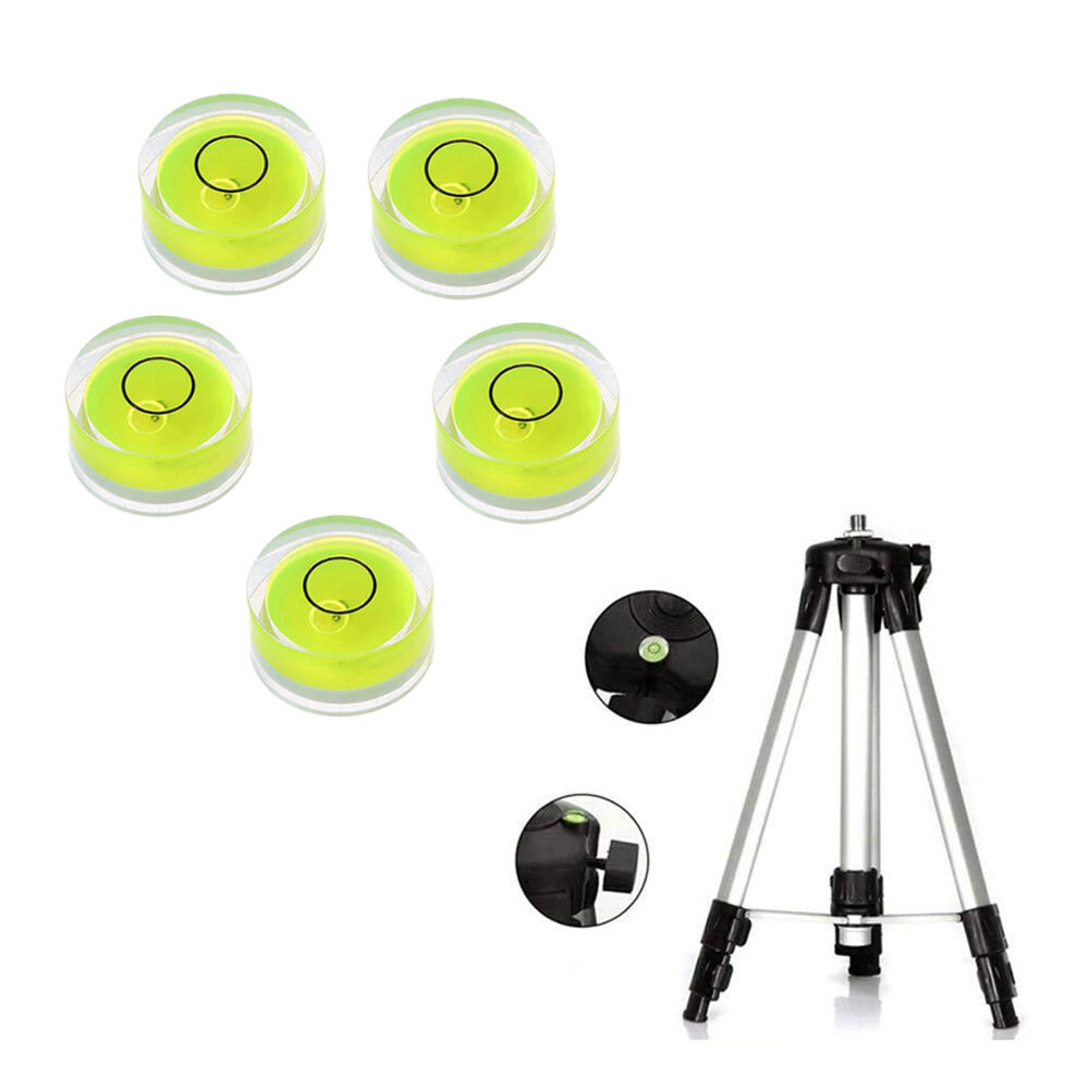 5pcs Mini Circular Precision Spirit Level Set Meter Bubble Horizontal Ruler Tool