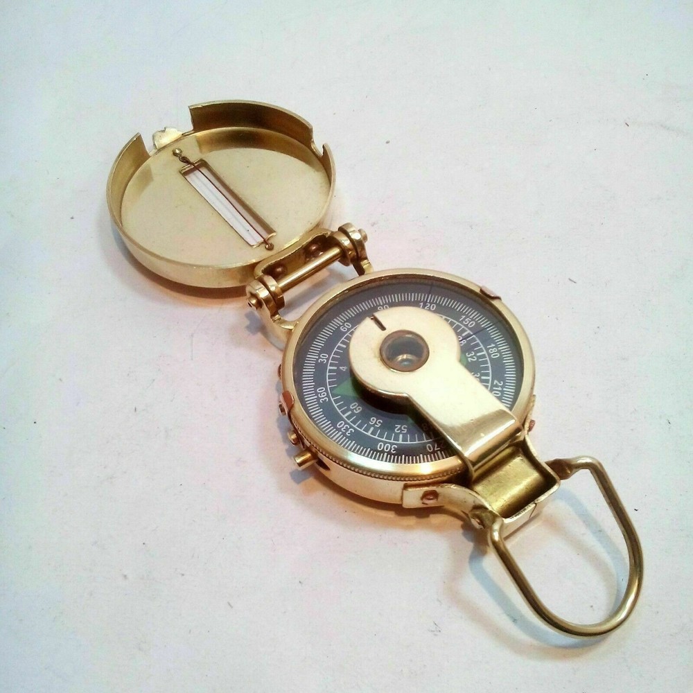 Solid Brass Nautical British Military Compass Sensation Pocket Working Compass