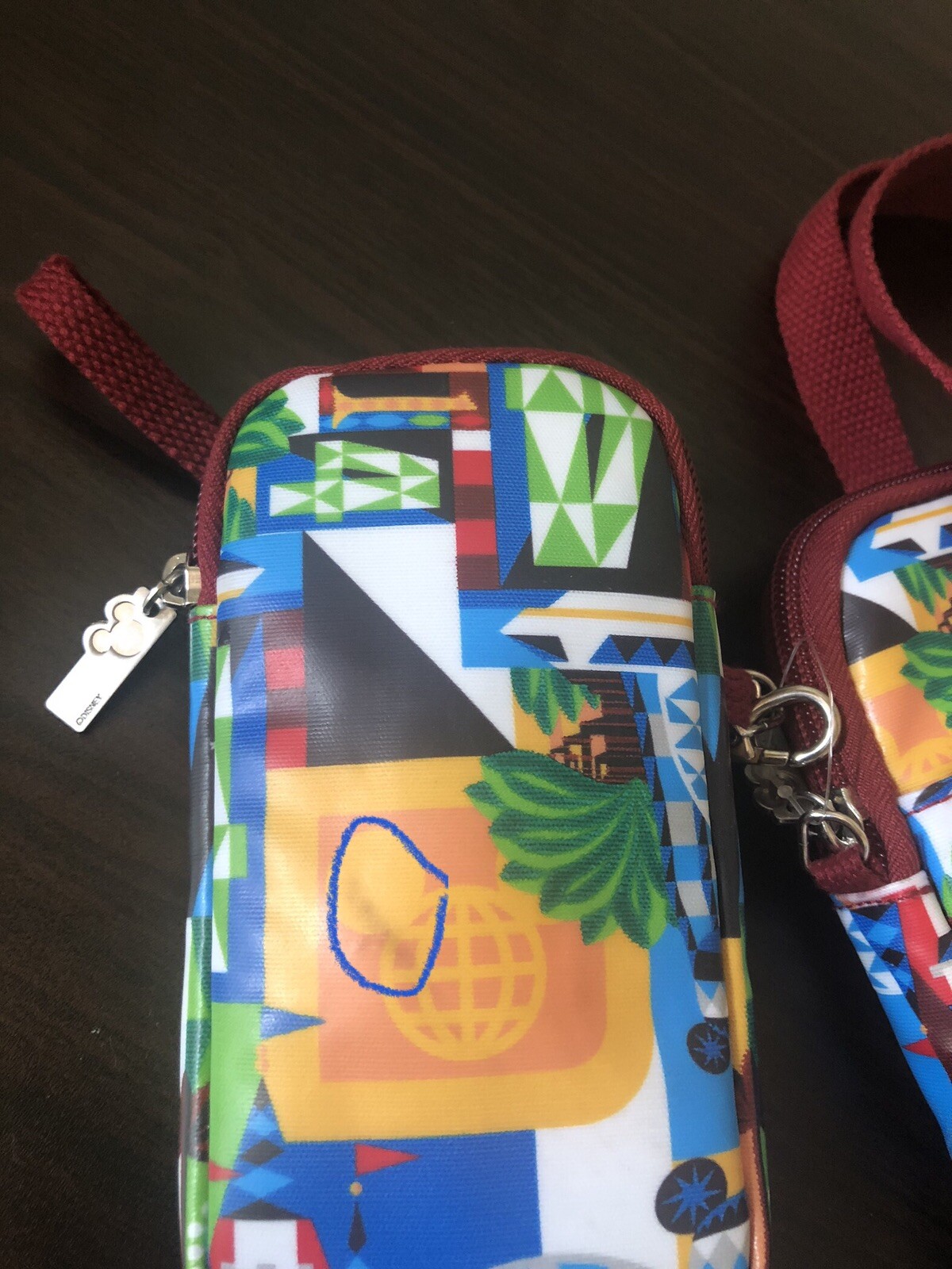 Walt Disney Parks Crossbody Padded Bag Tablet/Cell Phone Wristlet Set Mickey