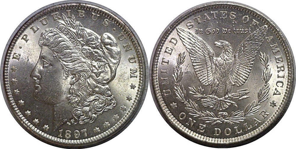 1897 $1 Morgan Silver Dollar Uncirculated