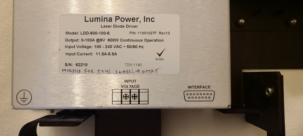 Coherent Laser Dilas with cooling block, interface unit and power supply.