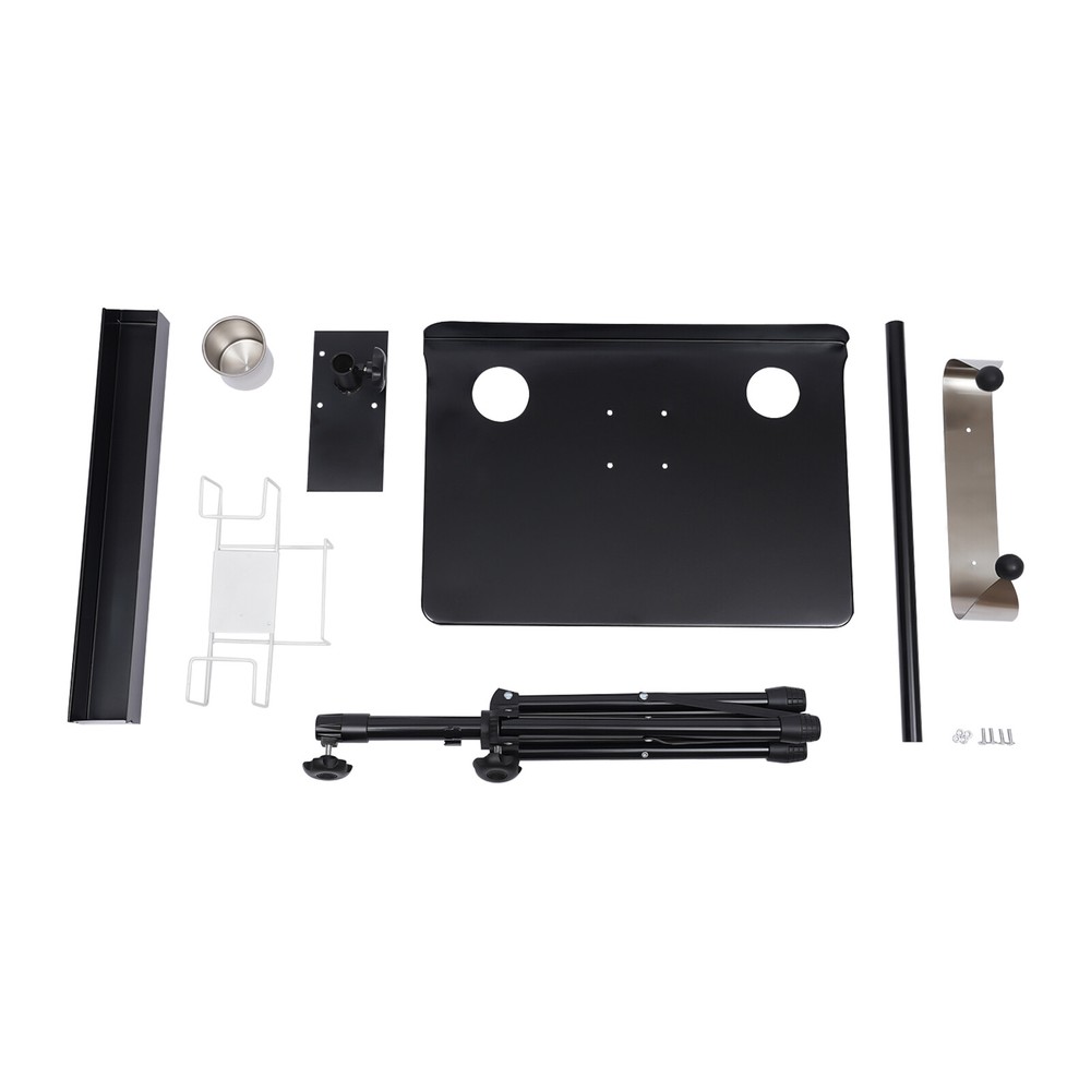 Tattoo Mobile Work Station Stand Fixed Desktop with a Removable Back Tray Black