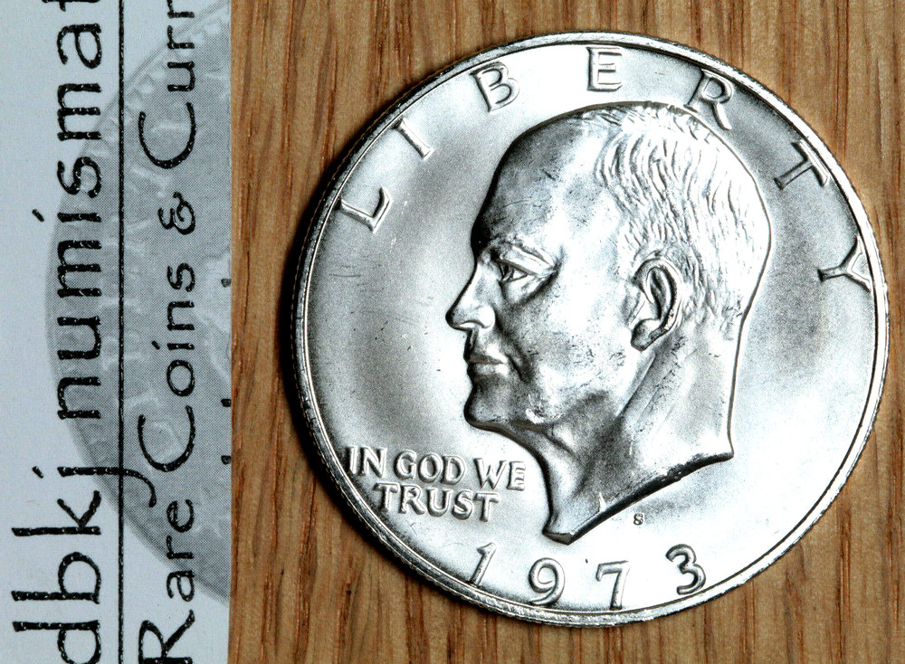 1973 S Eisenhower Ike Silver $1 Dollar - 40% Silver - BU Uncirculated