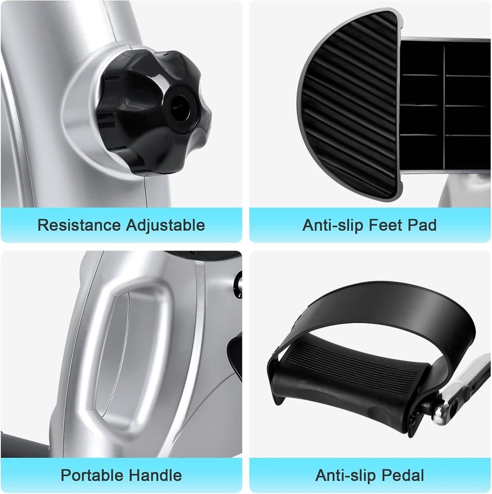 Adjustable Resistance Mini Pedal Exerciser for All Ages