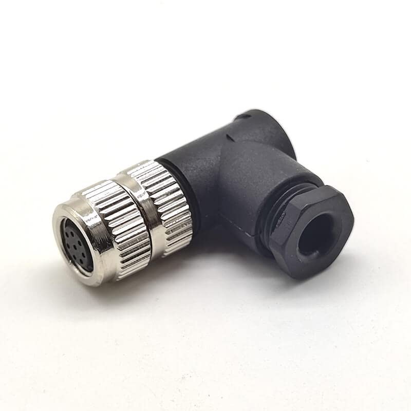 8 Pin Female ACode M8 Connector Screw Type Right Angle Assemble Cable