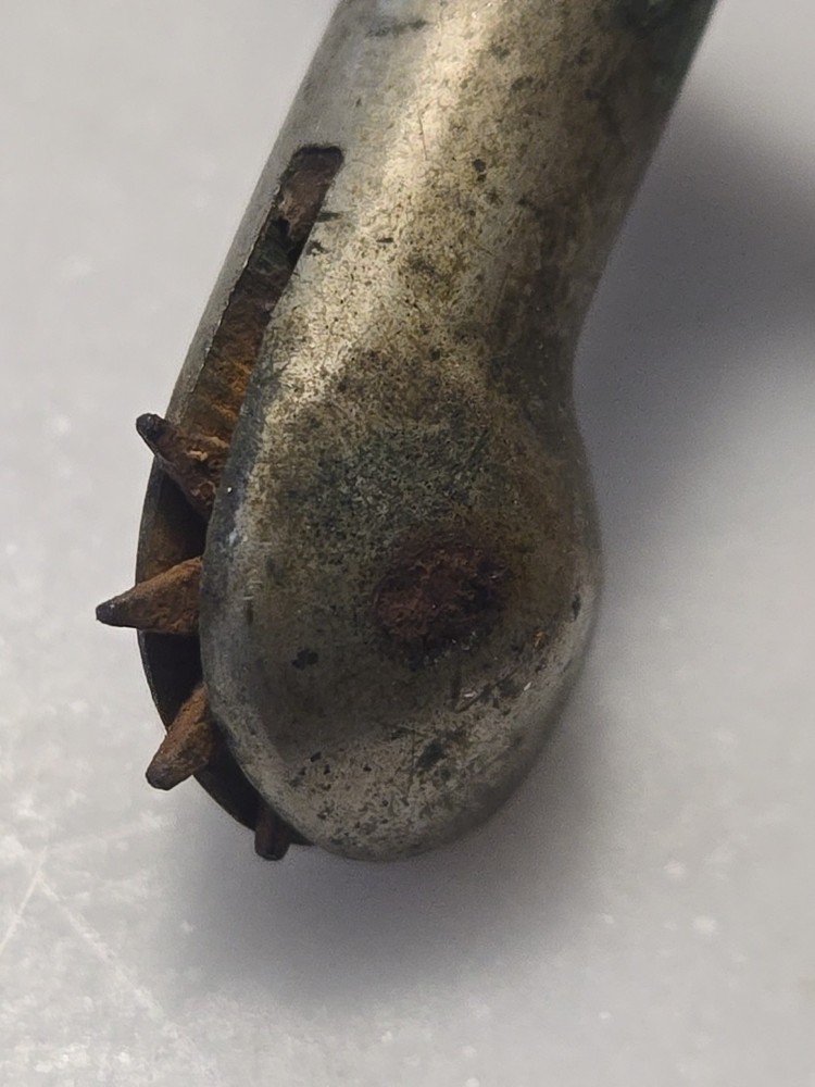Vintage Solid Nickel Leather Spur