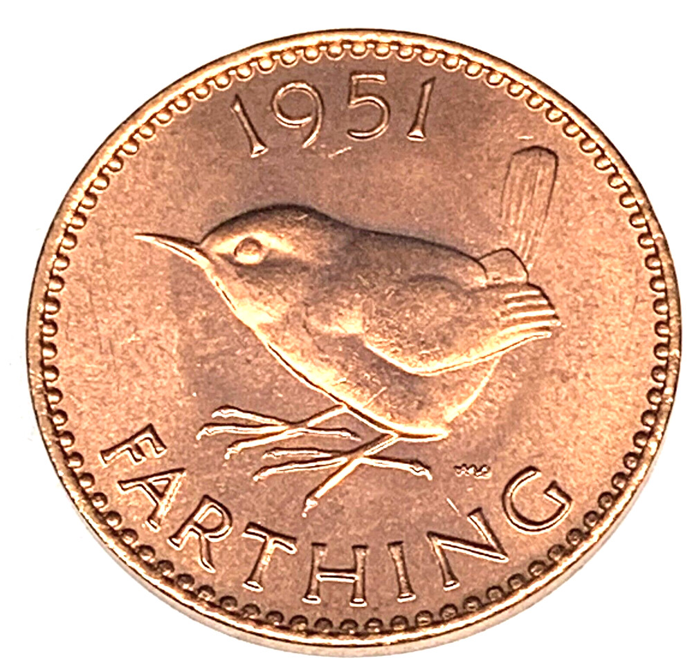# C5237    GREAT BRITAIN     COIN,   FARTHING   1951  Unc.