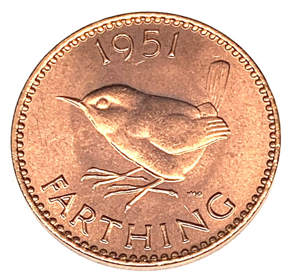 # C5237 GREAT BRITAIN COIN, FARTHING 1951 Unc.