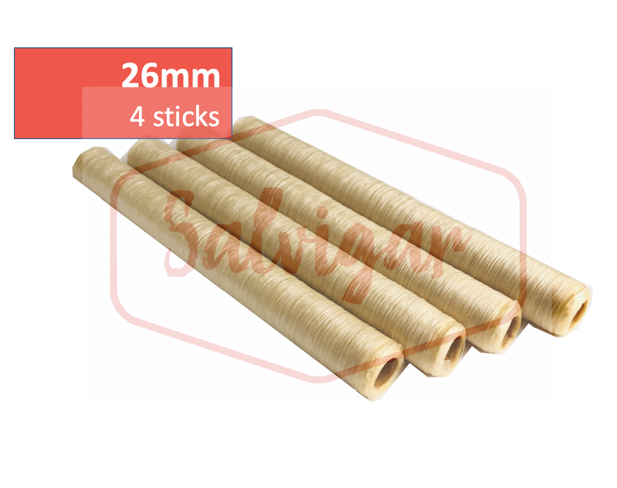 Collagen Casings Dry 26mm / 50ft for stuffing 64 Lb 360 sausages 4 sticks
