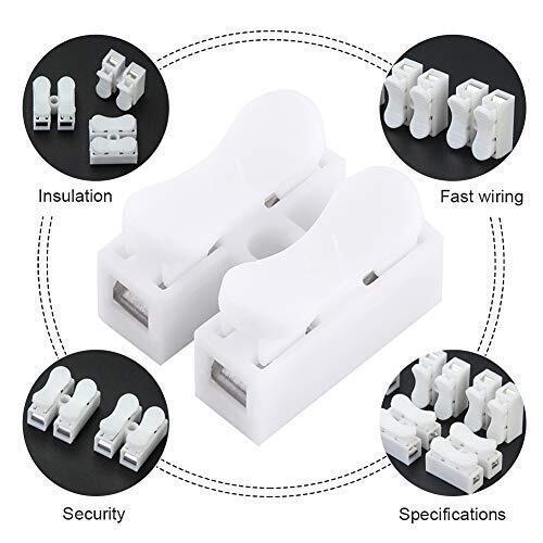 Push Quick Wire Cable Connector,White Wiring Terminal ,100Pcs