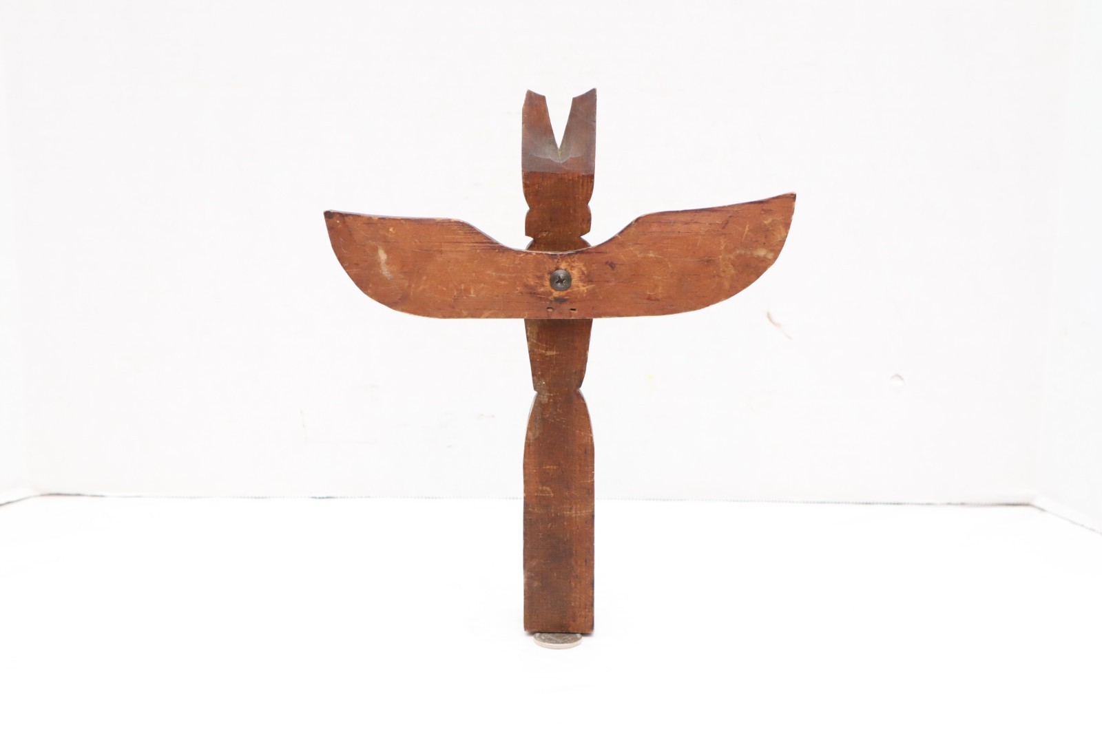 Vintage North West Coast "Nuu-chah-nulth" Totem Pole 9.5" Tall Native American