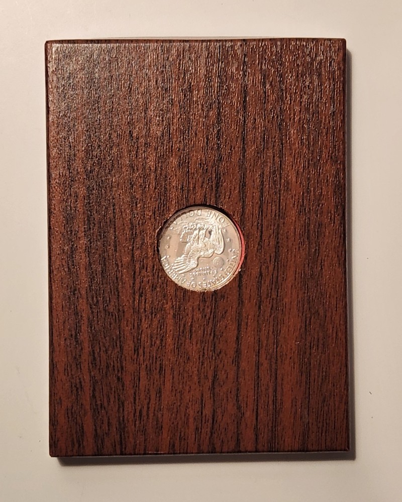1971 S Proof Eisenhower Dollar 40% Silver Protective Case Brown Box As Pictured
