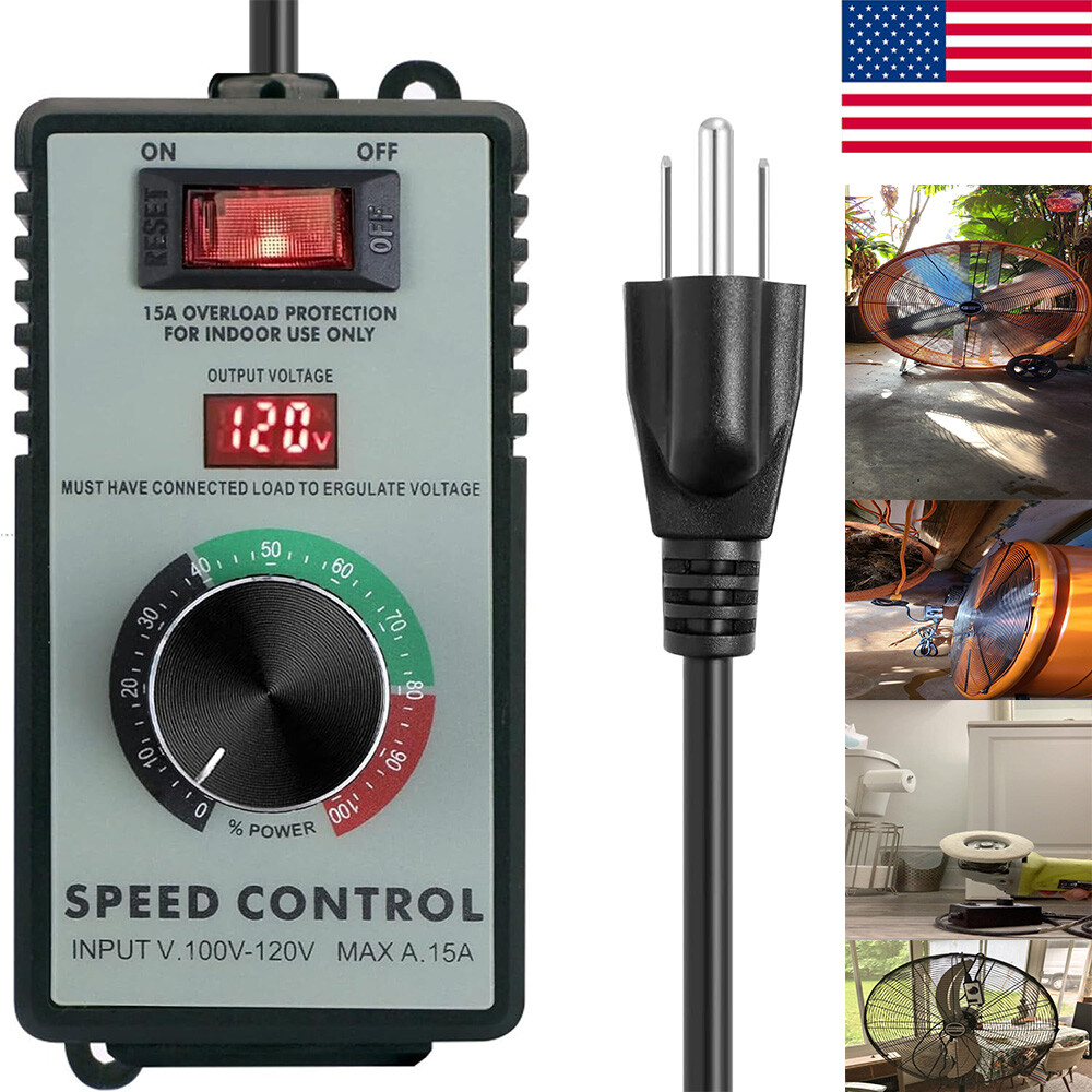 4000W AC Motor Speed Controller 110-120V 15A Voltage Regulator Variable Switch