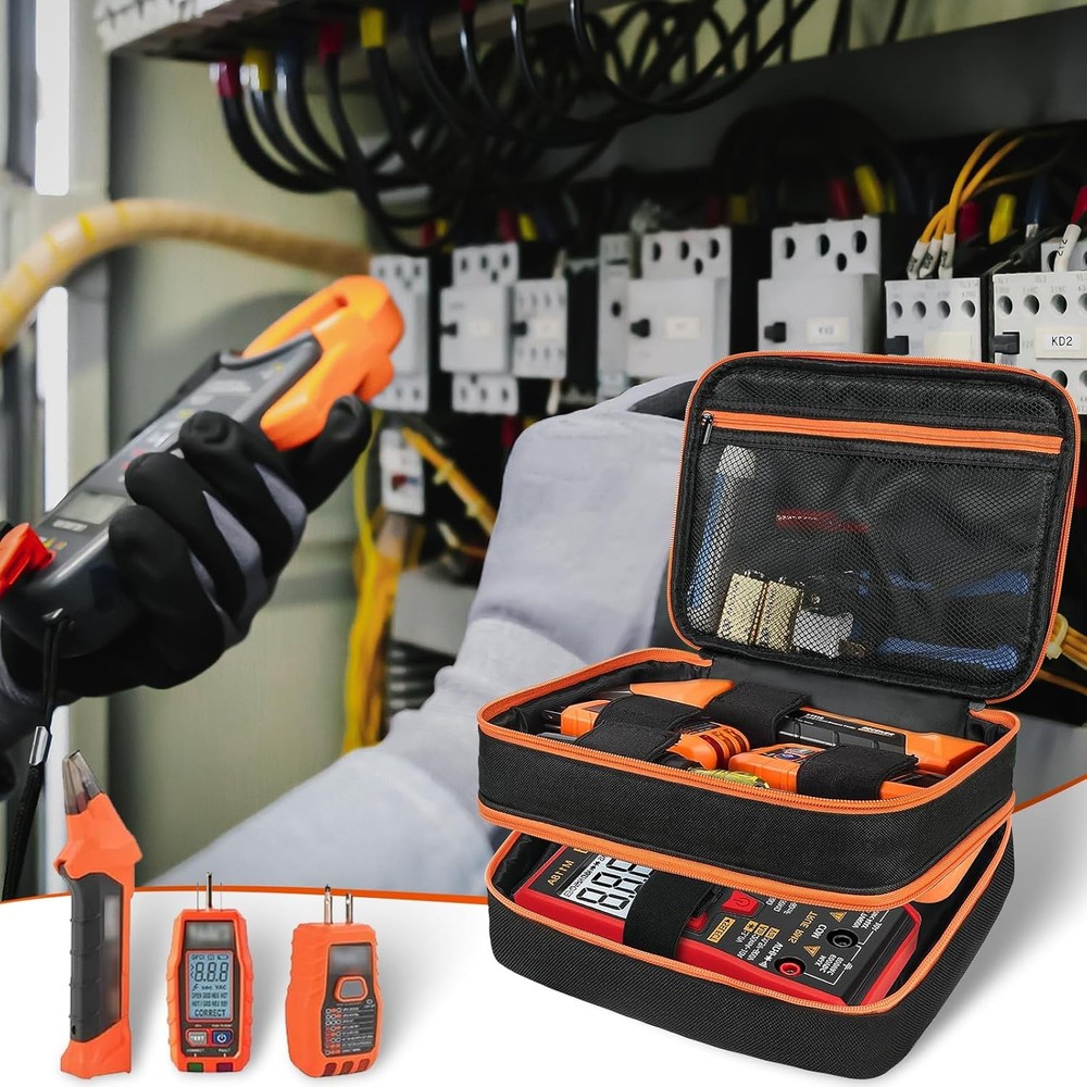 Carrying Case Compatible with Klein Tools ET310 Black & Orange