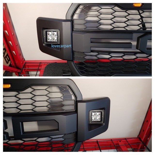 For Ford F150 Grill 2018 2019 2020 Raptor Style Front Grille W/LED Matte Black