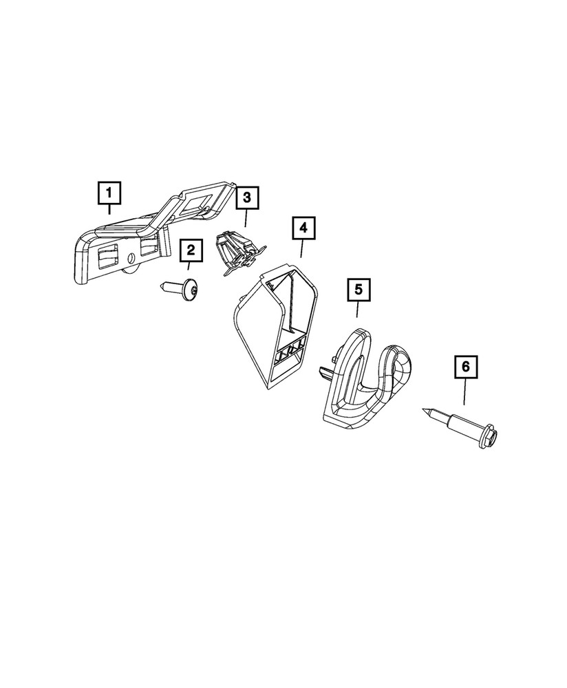 Genuine Mopar Coat Hook Bracket Left 68359301AA