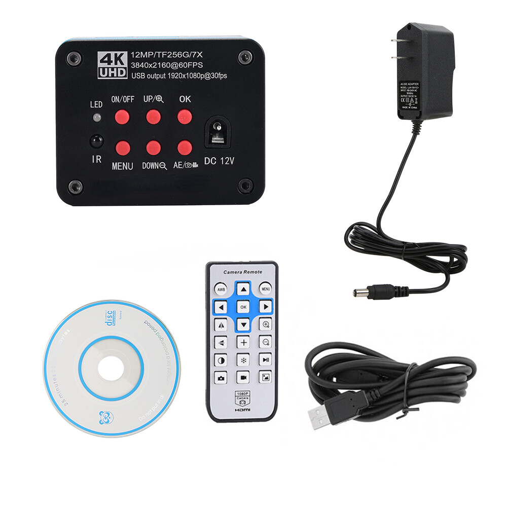 4K Digital Microscope with 2.8-12mm IRIS Focus Lens USB HDMI Microscope Camera