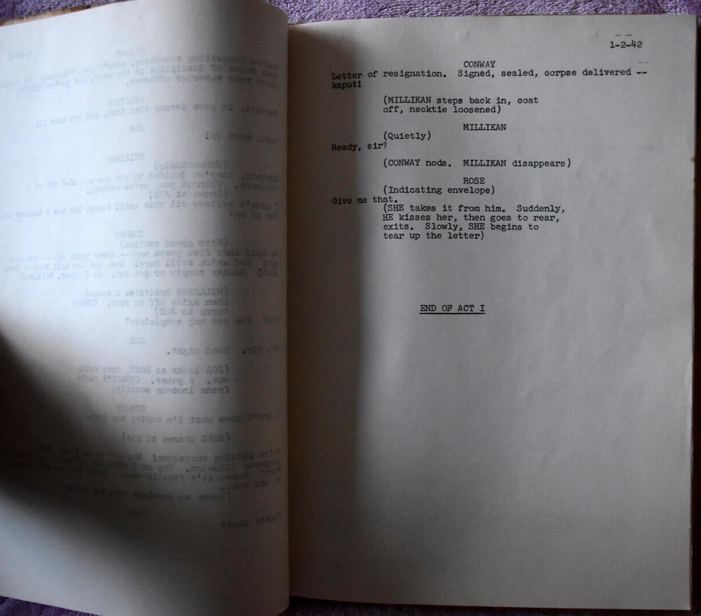 1970s " The Captains and The Kings " Original Screenplay Script