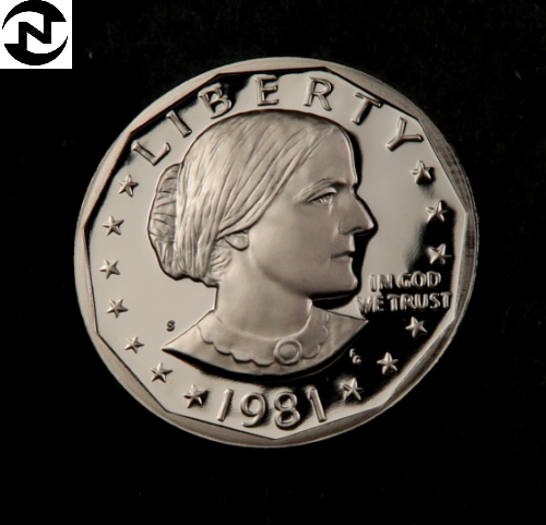 1981-S *Type 2* Susan B Anthony Dollar (SBA) ~ Gem Proof DCAM ~ 1 Coin