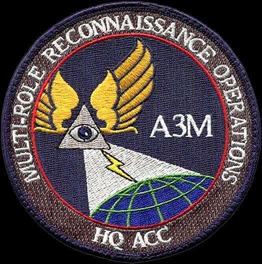 USAF AIR COMBAT COMMAND -A3M- MULTI-ROLE RECONNAISSANCE OPERATIONS ORIG. PATCH