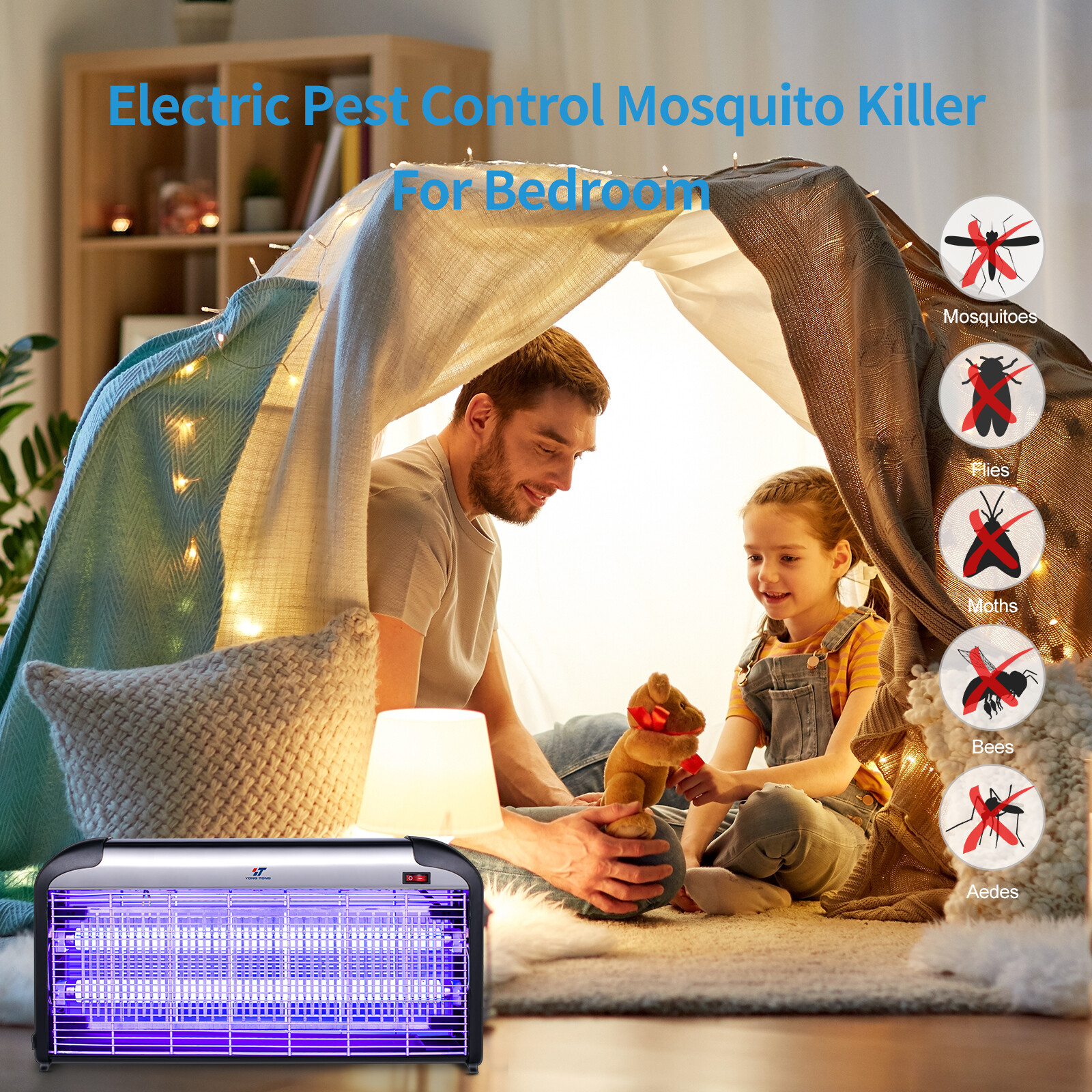 2 Pack 20/30/40W UTube Electronic Mosquito Killers Fly Pest Control Bug Zapper