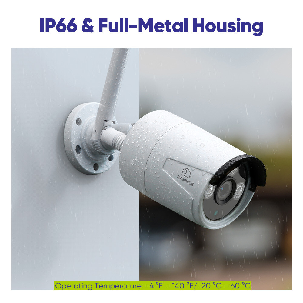 SANNCE Wireless 3MP Security Camera System 5MP 8CH NVR Two-Way Audio Recording