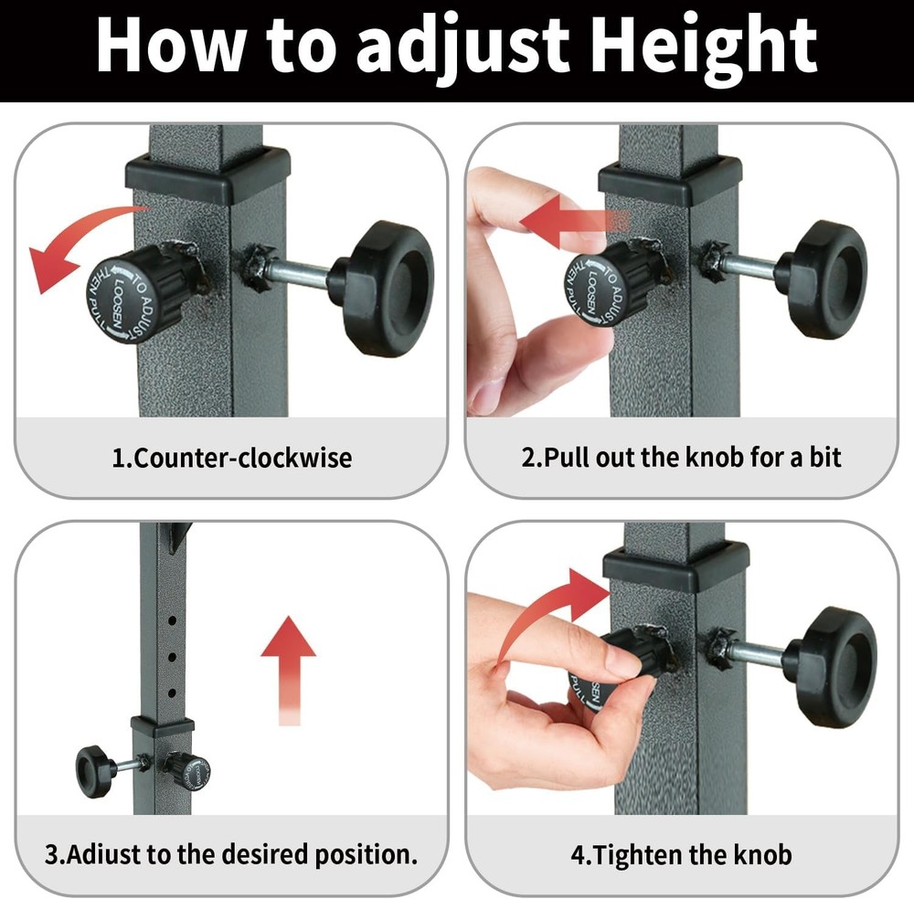 Multifunction Dip Station Pull Up Bar Fullbody Adjustable Height Dip Bar Station
