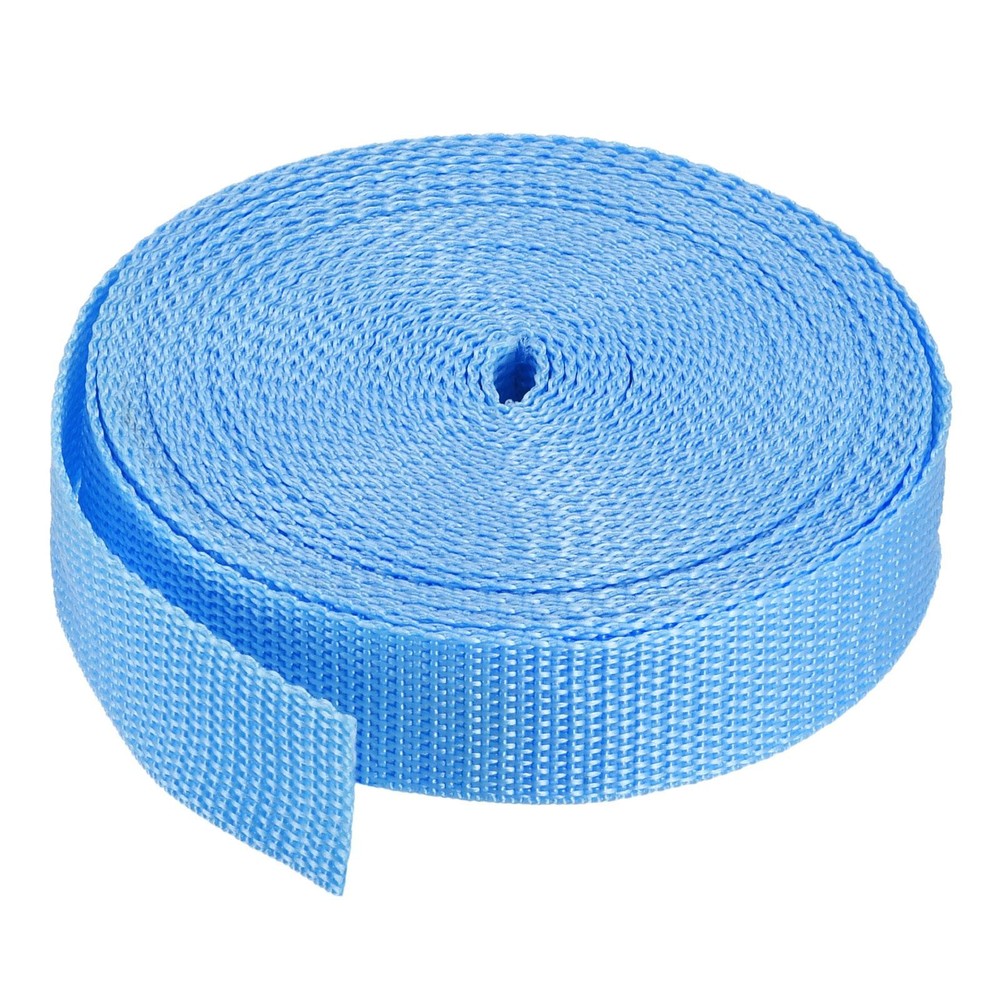 Lightweight Polypropylene Webbing Strap 1" 10 Yards Light Blue Strapping