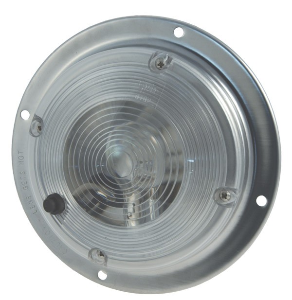 Grote 61821 Clear 6" Surface Mount Dome Light with Switch