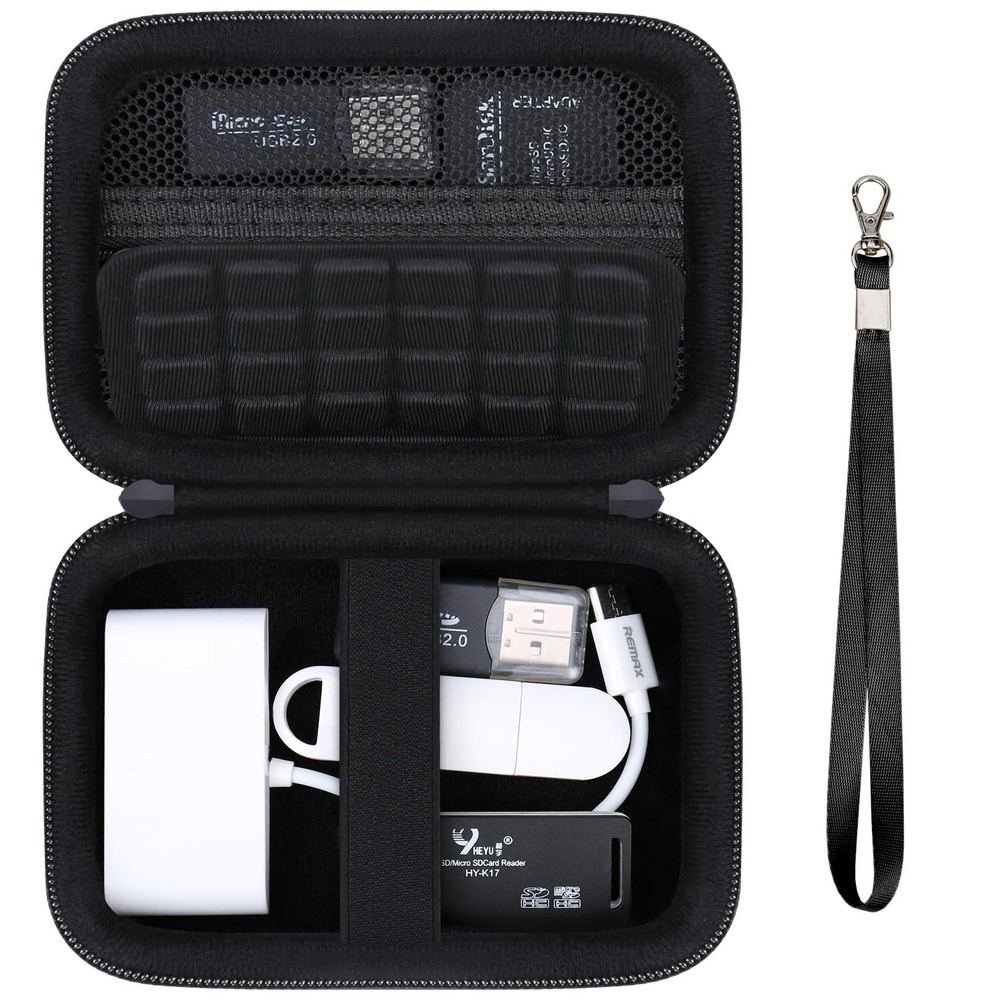 Supmay Computer Memory Card Readers Organizer Case Compatible with SD Black