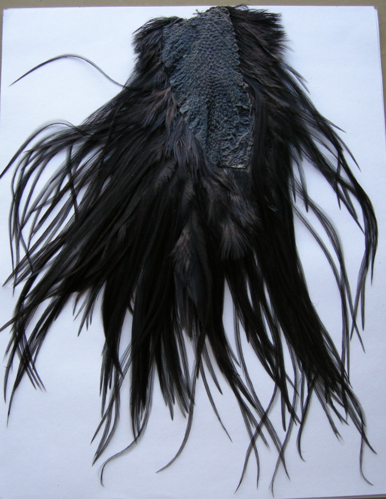 DYED CHOCOLATE BROWN SADDLE -UNKNOWN ORIGIN and GRADE