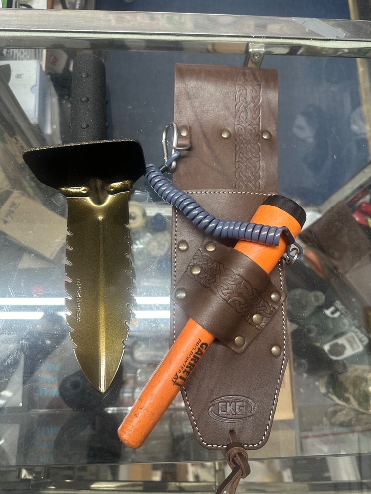 New Excalibur Hand Digger, New Leather Sheath, Used Garrett Propointer