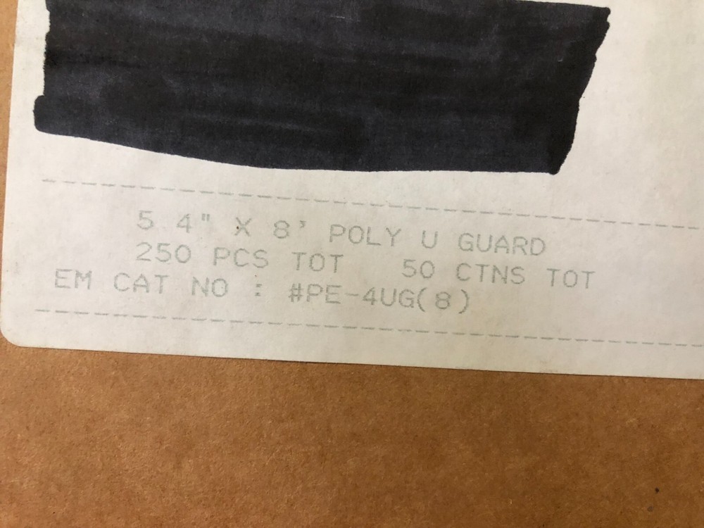 U GUARD POLY 4” X 8FT RISER GUARD (BOX of FIVE (5) EACH)