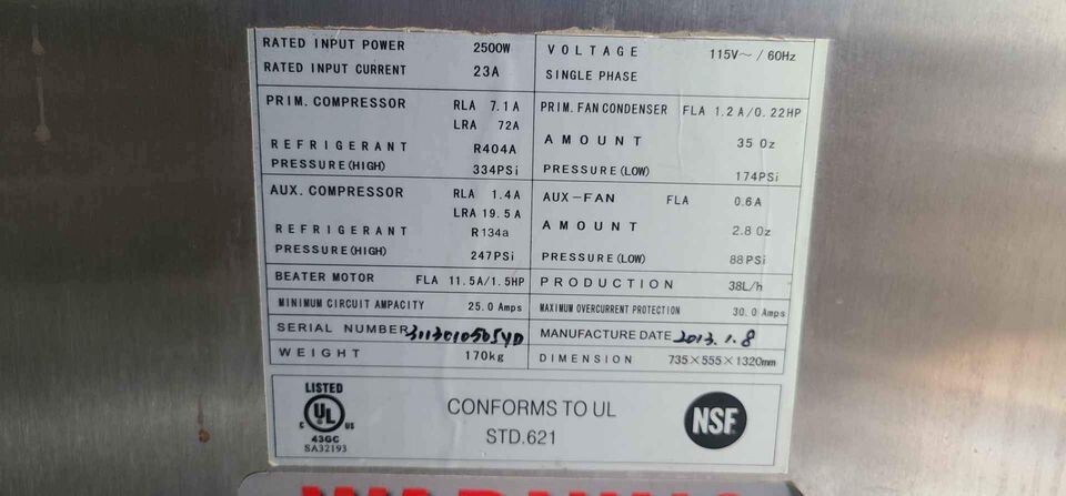 Forte SS100 SOFT SERVE MACHINE