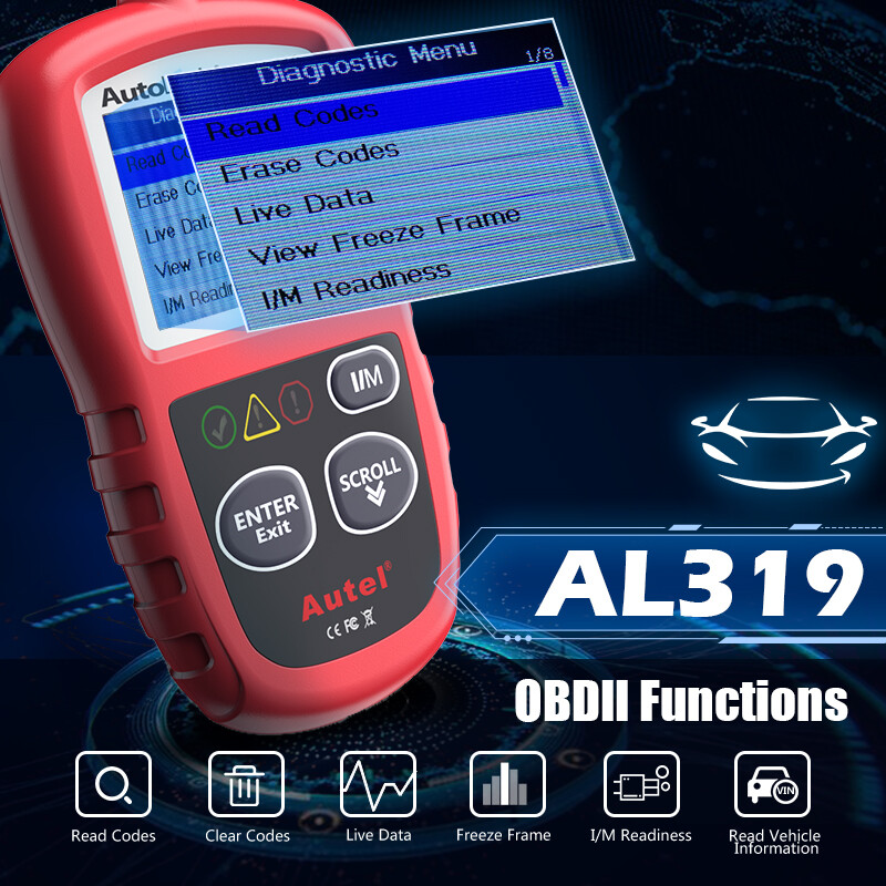 Autel AL319 OBD2 Scanner Code Reader Car Diagnostic Scan Tool Check Engine Fault