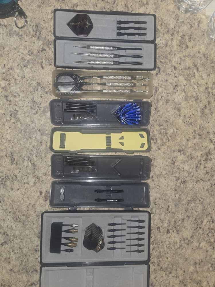 4 Sets - "SOFT TIP DARTS" - PLUS Many Accessories / Case, Shafts, Tips & Flights