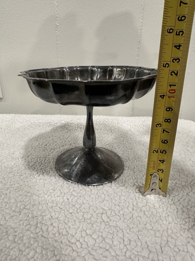 Antique Silverplate Chippendale Compote