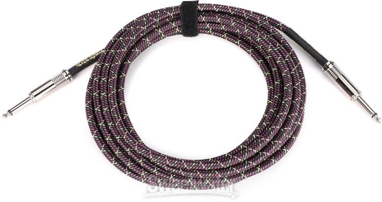 Ernie Ball EB6431 Braided Instrument Cable - 18 foot, Purple Python