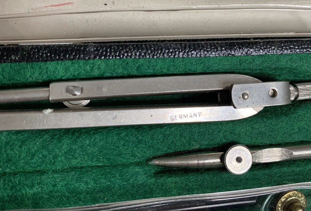 Vtg Compass Drafting Set w/Case, Made in Germany