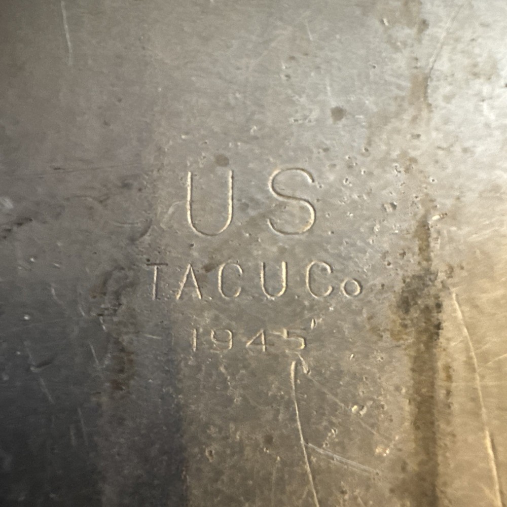 ORIGINAL WWII US ARMY & MARINE M1945 CANTEEN. CUP-1945, TACU CO