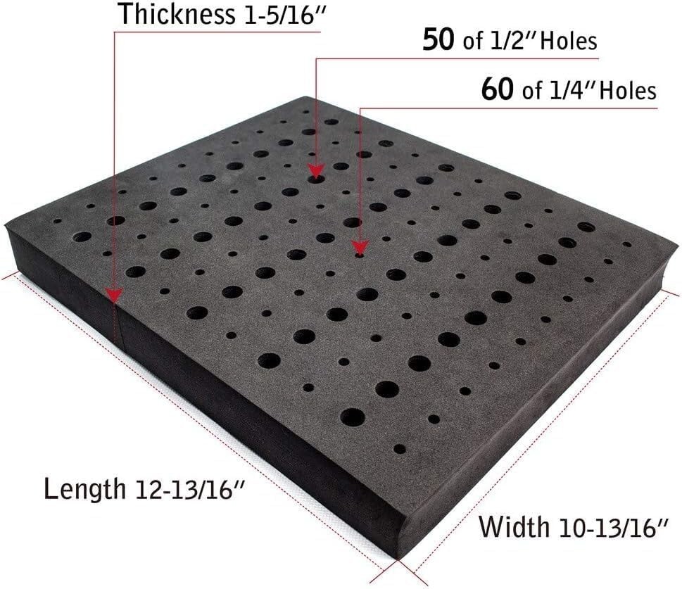 Universal Router Base & Foam Storage Tray for 110 Bits - Precision Routing Tool