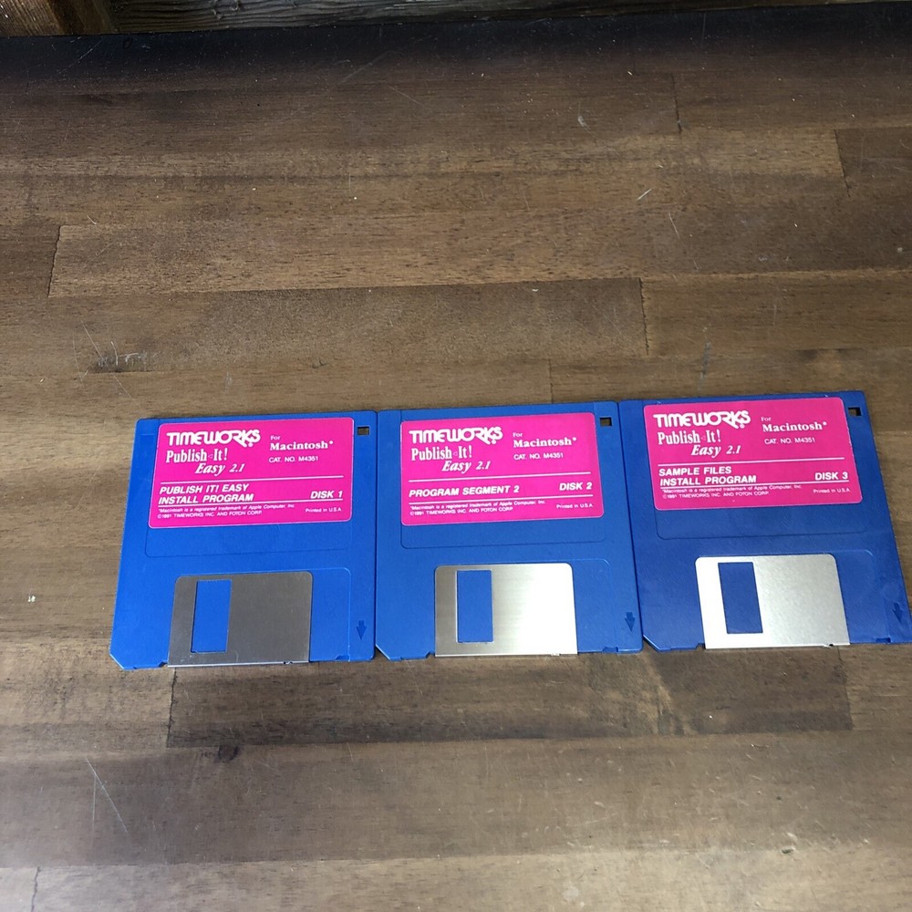 Vintage 1991 Timeworks Publish It! Easy Version 2.1 Macintosh