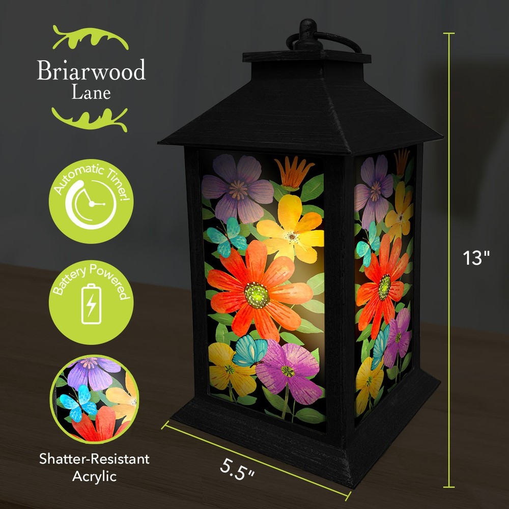 Briarwood Lane Whimsy Flowers Lantern