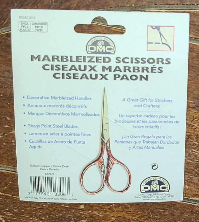 DMC Marbleized ~Golden Copper~ 3-3/4" Length Scissors - Item #6128/3