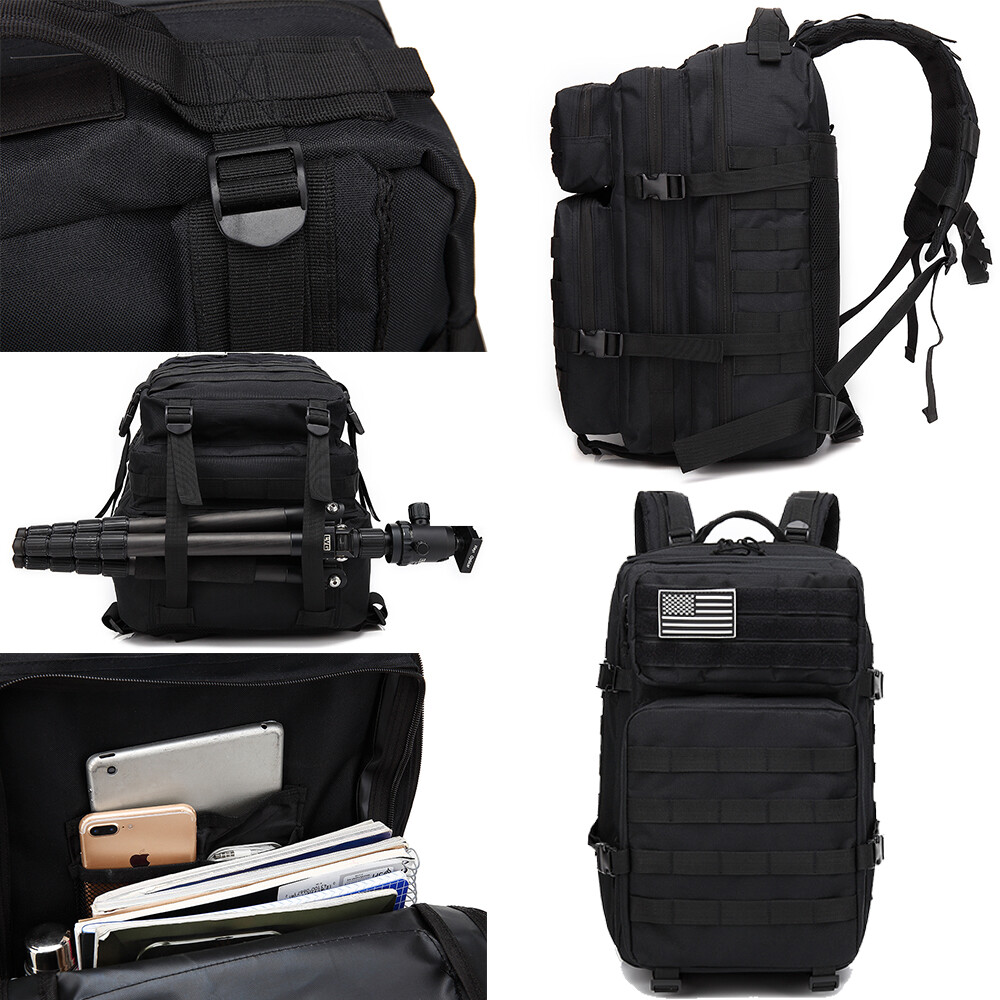 Military Tactical Backpack 45L Large Army 3 Days Assault Pack Molle Bag Backpack