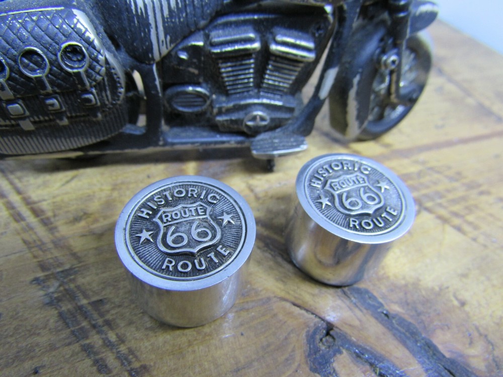 Route 66 Volume/tone guitar control knobs aluminum sides.