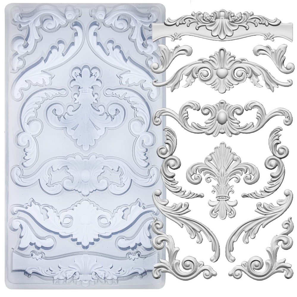 Scrollworks Mold for Polyclay Air Dry Clay Plaster #4721